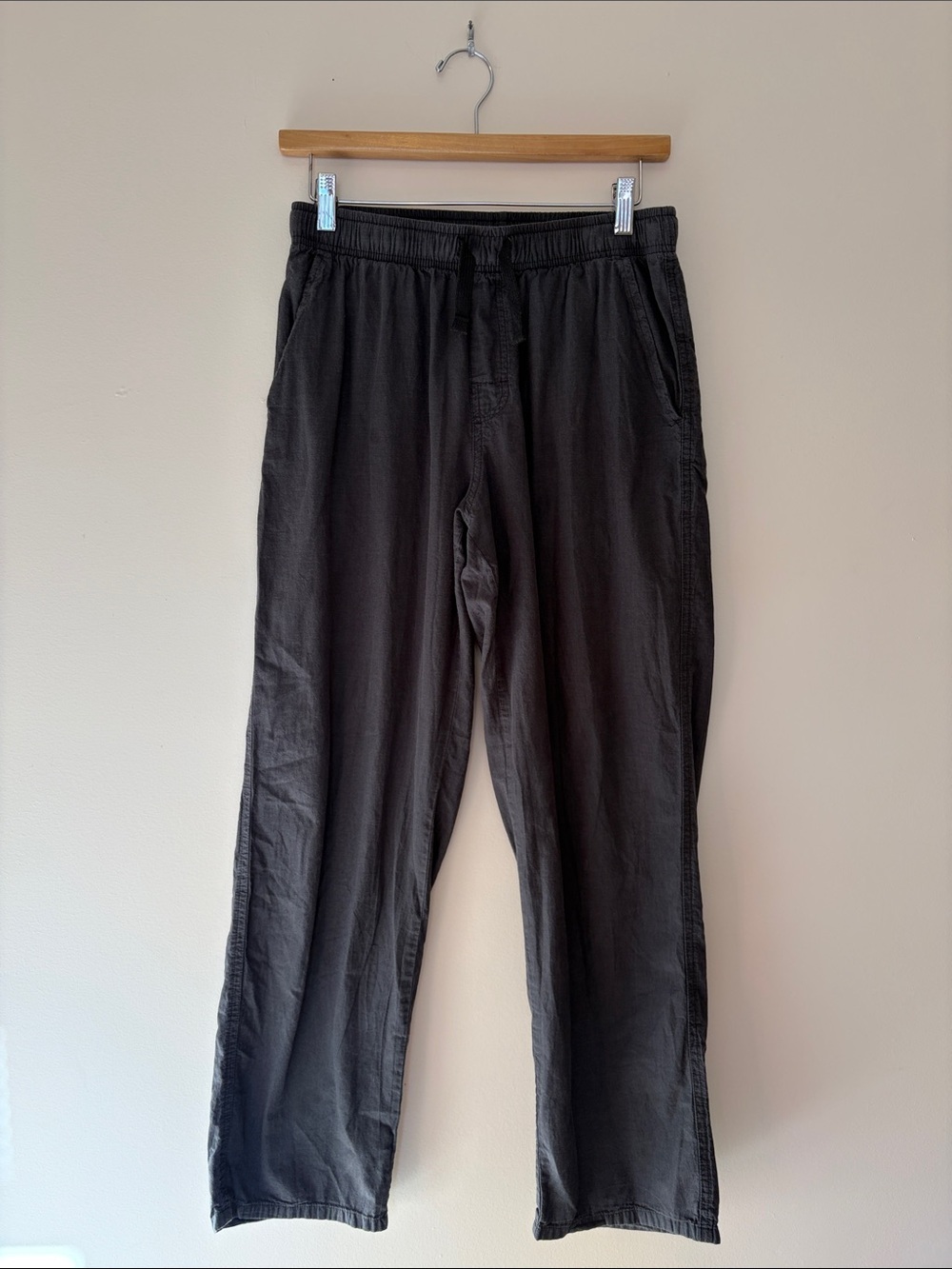 Men’s 100% Cotton Pajama Pants Size Small | Old Navy Poplin PJ Pant Charcoal - Picture 3 of 8